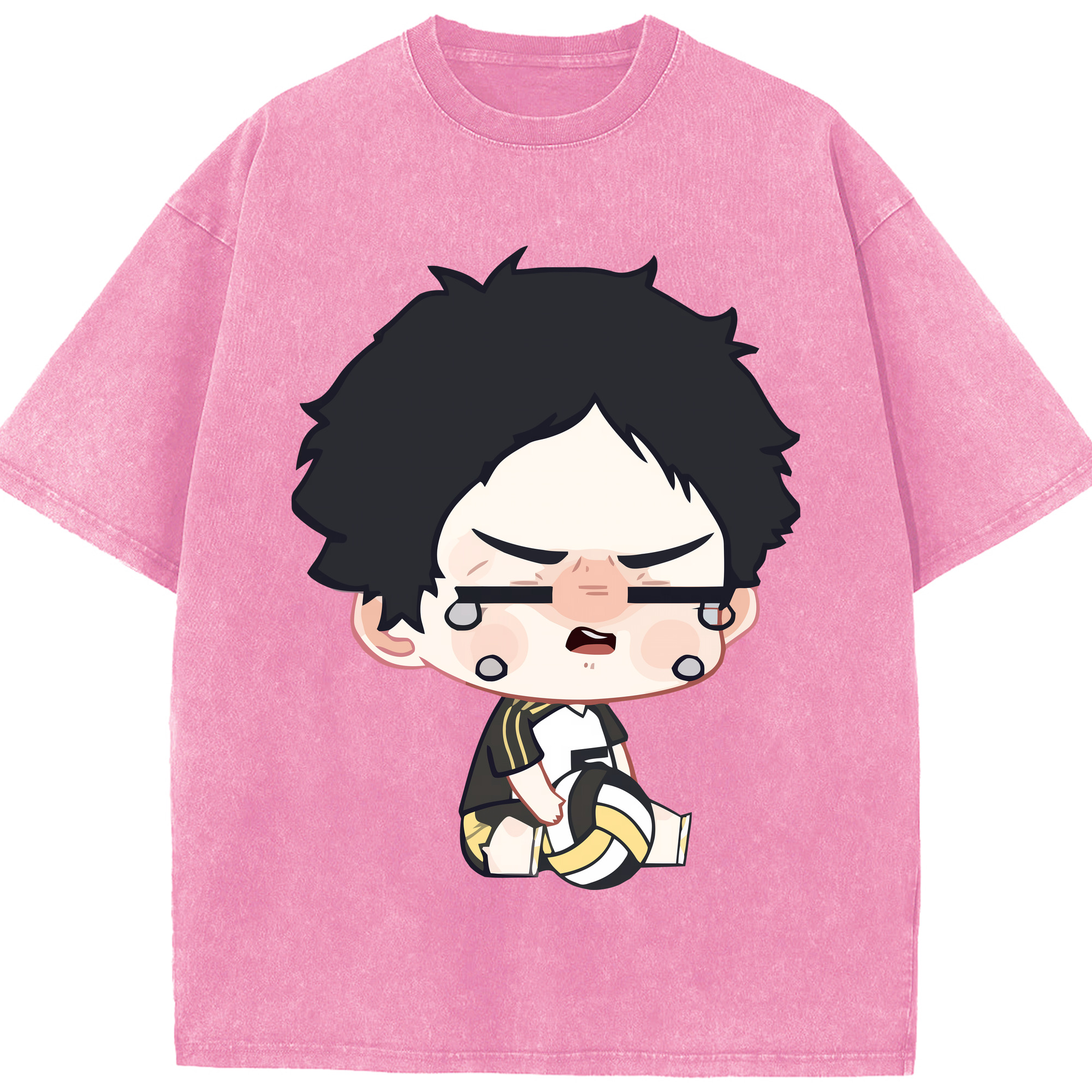 （画像用） ハイキュー!! Haikyu!! 綿100% ヴィンテージ風 半袖Tシャツ（フロントプリント）